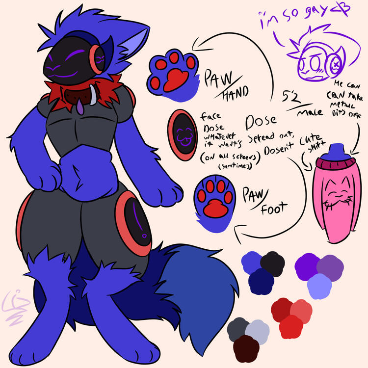 (Old) Ref sheet The ref Sheet for my Fursona